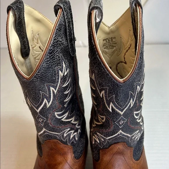 CODY JAMES WOMENS BROWN/BLACK LEATHER WESTERN COWBOY BOOTS SZ 7.5 - Picture 3 of 12